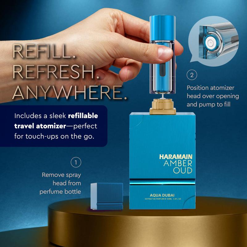 Perfume Al Haramain Amber Oud Aqua Dubai 100 ml Masculino